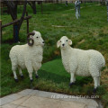 simulatie fiberglas dierlijke beeldhouwwerken-schapen